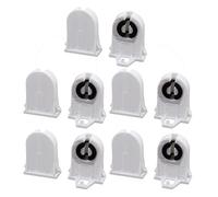 Aexit 10Pcs AC500V 2A T8 Socket G13 Base Fluorescent Portalampada Accessorio bianco ID: 214286