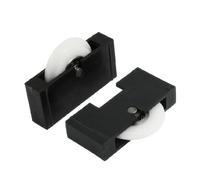 Aexit 2 pezzi in plastica per ass-i puleggia per porta scorrevole singola ruota a rulli 25mm ID: 196378