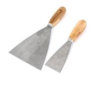 Aexit 2pcs 2' '5' 'Larghezza Lama in metallo Manico in legno Riparazione raschietto Stucco per cartongesso ID: 107520