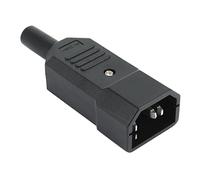 Aexit AC 250V 10A Rewireable IEC C14 3 Prong Maschio Spina presa Adattatore per connettore ner-o ID: 653745
