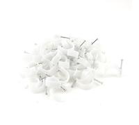 Aexit Chiodo a fascette per fascette per tubi C in PVC con cavo in PVC da 25 mm bianco ID: 180357