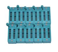 Aexit DC 5V 14P Dip ZIF IC Scheda di Test Blocco di Chiusura Chip Verde 35x15mm 10pz ID: 891744