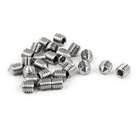 Aexit M5 x 6mm in acciaio inox 304 con esagono incassato punto cono punto vite grub argento tono 25 pz ID: 119476