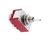Aexit Red Two Positions 12-Terminals 4P2T Mini Toggle Switch 6A AC125V 2A AC250V ID: 986890