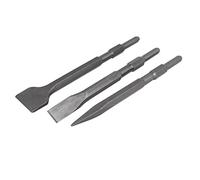 Aexit Set di scalpelli per calcestruzzo a punta piana, a punta ea U a forma di scalpello rotondo Special Direct System PLUS 3 in 1 ID: 196275