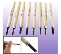 Aexit Set di strumenti per intagliare la lavorazione del legno di scalpello con manico in legno 8 pezzi ID: 693706