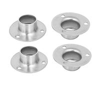 Aexit Staffa per flange con estremità in tubo metallico per armadio da parete Home Supporta 44 mm x 15 mm 4 pz ID: 393566