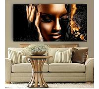 AEXOIO 1 pezzo, quadri da camera da letto raffiguranti donne nere e africane, per l'arredamento della stanza delle donne, dipinti per il soggiorno 80x185cm/31x73in