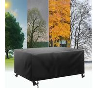 AEXOIO Copertura Impermeabile Da Esterno,Protezione Copri Tavolo 220x100x80cm/LxPxA Copertura per Divanetti Da Giardino,Tessuto Oxford 420d, Antivento, Anti-UV Copertura per Mobili Da Esterno