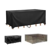 AEXOIO Copertura per Mobili da Giardino Impermeabile 259x200x83cm/LxPx A Tutte Le Taglie Copertura Tavolo Esterno Rettangolare,420D Oxford Telo con cinturino antivento e coulisse regolabile
