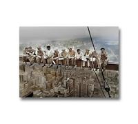 AEXOIO Nel 1932 durante il pranzo su un grattacielo New York Builders Wall Art Print Canvas Painting Poster per soggiorno Arredamento moderno (60x75 cm/24x30 pollici/senza cornice)