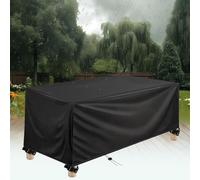 AEXOIO Nero Copertura Tavolo Esterno,Copritavolo Esterno Impermeabile 80x50x44cm/LxPxH Copertura Impermeabile per Mobili Da Esterno, Anti-UV Coperture Mobili Giardino Rettangolare/Quadrato