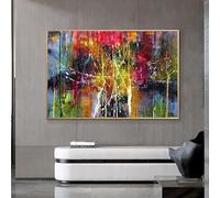 AEXOIO Poster e stampe d'arte moderna su tela, dipinti astratti colorati, quadri su tela da parete per l'arredamento della casa del soggiorno 90x135cm/35x53in