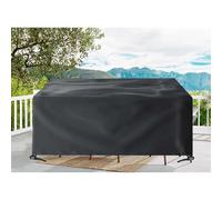 AEXOIO Telo Copritavolo Da Esterno Impermeabile 150x120x80cm/Länge x Breite x Höhe Copridivano Da Esterno Impermeabile,Copertura Mobili Giardino Anti UV, Antistrappo, In Tessuto Oxford in Rattan