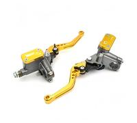 Aextroi leve dei freni 22mm 7/8 Motorcycle Handlebar Master Cylinder Levers Brake Hydraulic Clutch Pump for Honda SH 125 Yamaha Aerox Pitbike(color oro)