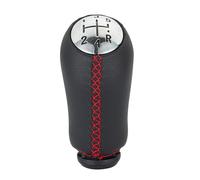 Aextroi Pomello cambio auto Cocer Pomello del cambio a 5 marce da 17 mm per RENAULT per CLIO MK3 3 III per MEGANE MK2 per SCENIC(Red-line)