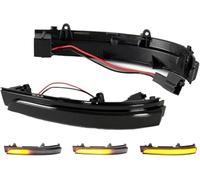 Aextroi Spia luminosa dello specchietto retrovisore Spia luminosa specchietto laterale per VW,per Golf,per MK4 5,per Polo UP,per Suran,per SpaceFox,per CrossFox,per Gol(Smoked Lens)