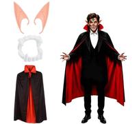 AEYAKA Set di accessori per costume da vampiro per adulti, set gotico da vampiro principe