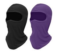 AEYURUID Passamontagna Moto Estivo Ultraleggero - Balaclava Sottocasco Unisex Traspirante per Estate Halloween Sci Nero, Viola Poliestere Maschera Moto, Ski Mask, Cagoule Senza Sudore