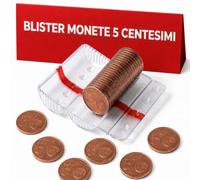 AF® - 100 Blister Monete 5 centesimi, Pack 100 Blister per Monete 5 centesimi | Formato europeo, Organizza e protegge i tuoi contanti, Conta Monete Euro (per 5 cent.)