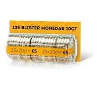 AF® - 100 blister per monete da 20 centesimi, confezione da 100 blister per monete da 20 centesimi | Formato europeo, organizza e protegge il tuo contante, conta monete in euro