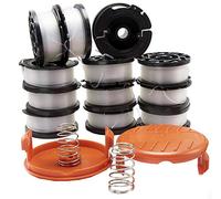 AF-100 Replacement Spool for Black And Decker String Trimmer Edger GH900 BESTA510 Weed Eater Spool Refills 30ft 0.065" Trimmer Line AF1003ZP, AF-100-3ZP, AF-100-BKP (12 Spools+ 2 Caps+2 Springs)