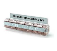 AF® - 125 Blister Monete 2 centesimi, Pack 125 Blister per Monete 2 centesimi | Formato europeo, Organizza e protegge i tuoi contanti, Conta Monete Euro (per 2ct.)