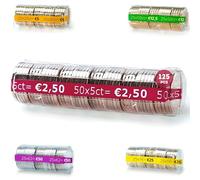AF® - 125 Blister Monete 5 centesimi, Pack 125 Blister per Monete 5 centesimi | Formato europeo, Organizza e protegge i tuoi contanti, Conta Monete Euro (per 5 cent.)