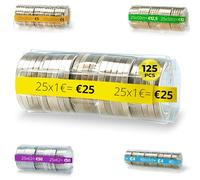 AF® - 125 Blister Monete, Pack 125 Blister Monete 1 euro | Formato europeo, Organizza e protegge i tuoi contanti, Conta Monete Euro, Porta Monete plastica, Blister per Monete
