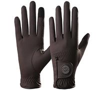 AF EQUESTRIAN Guanti da Equitazione per Donna, in Pelle Sintetica Premium, Modello Sui Sereno, con Design a Pelle di Serpente, Marrone (Taglia Grande)