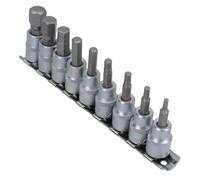 AF Imperial SAE Allen Allan Hex Key Bit Sockets 3/8" Drive 1/8" - 1/2" 9pz Set