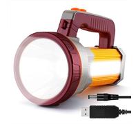 AF-WAN Torcia ricaricabile portatile potente LED super luminoso 9000 mAh 7000 lumen con luce laterale Impermeabile ricarica USB telefono