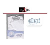 AF891 3pz BODY INTIMO BIMBO BIMBA ELLEPI COTONE FELPATO MANICA CORTA BIANCO