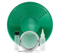 AFAIK Bacino per la Ricerca Dell'Oro Gold Pan Kit Classificatore d'oro Ricerca Oro Pans Setaccio Accessori per sabbia oro miniere lavaggio manuale oro panning attrezzature (Verde)
