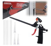 AFAIK Pistola in Schiuma PU, Pistola per Schiuma da Costruzione, in Poliuretano, per sigillare, riempimento, sigillare, per Uso Domestico e Ufficio (Nero)
