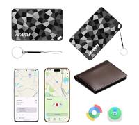AFAITH Air Tag Card Compatibile con Android Google Funzioni Trova o iOS Apple Dov'è App, Tracker GPS Card Thin, Bluetooth Localizzatore per Portafoglio/Bagaglio/Chiavi (Tracker Card 2 Pezzi)