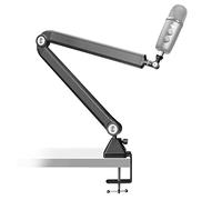 AFAITH Supporto per microfono con gestione dei cavi, supporto per microfono per trasmissione professionale robusto per microfoni Blue Yeti Blue Snowball Nano