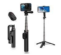 AFAITH Treppiede telescopico per selfie con telecomando per GoPro Hero12 11 10 9 8/MAX e smartphone, stabile e portatile con telecomando Bluetooth wireless per GoPro e telefono cellulare