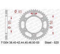 AFAM Corona standard in acciaio 71304 - 520