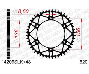 AFAM A14206S.48 CORONA SLK ACCIAIO AUTOPULENTE NERO 48 SHERCO 125 SE-R 2020