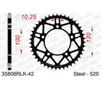 AFAM CORONA 42 DENTI ACCIAIO RLK NERA PASSO 520 APRILIA RSV4 2009-2015