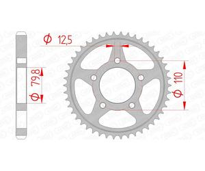 AFAM Corona standard in acciaio 86600 - 530