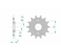 PIGNONE AFAM 24502-14 PASSO 520 KAWASAKI ER 400 Z400 ABS DKF 400 2019