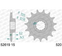 Afam 52619 Front Sprocket Argento 15t