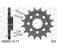 Afam 166800 And Rubber Front Sprocket Argento 17t
