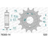 PIGNONE ACCIAIO PASSO 520 DENTI 14 KYMCO KXR 250 2003-2006 MAXXER 250 2007-2012 MXU 250 2005-2012 MAXXER 300 2005-2012 - TGB 250 BLADE13 cannelures feinverzahnt 2008-2009 feinverzahnt 325 TARGET13 cannelures feinverzahnt 2008-2009 feinverzahnt