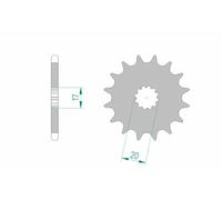 AFAM Pignone anteriore standard in acciaio - 428