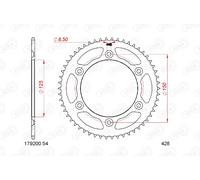 AFAM Pignone posteriore Acciaio Standard - 428