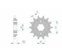 Afam Pignone standard in acciaio 20506 - Passo 525
