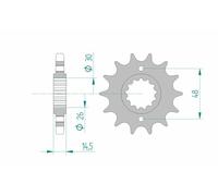 AFAM Pignone standard in acciaio 20602 - 530, taglia 80 mm